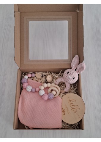 Dárkový box se slintáčkem růžový