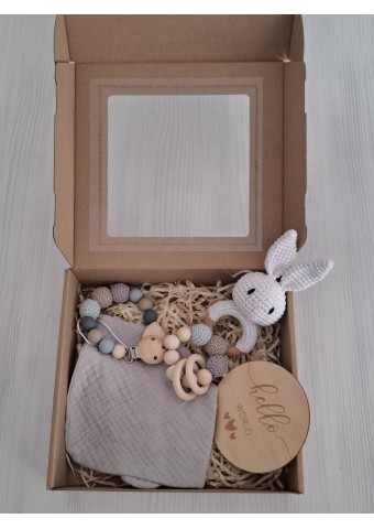 Dárkový box se slintáčkem šedý