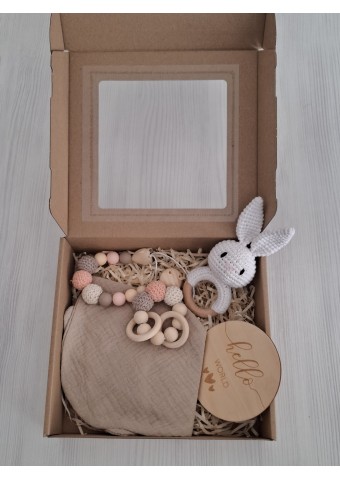 Dárkový box se slintáčkem béžový