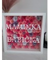 Květinový obraz plný květin - Shadow box